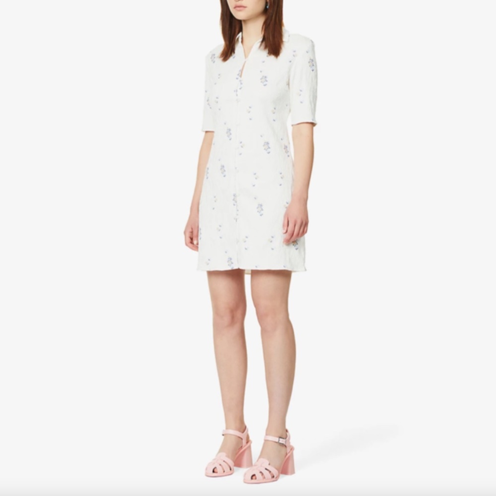 Samsoe Samsoe Mariah Embroidered Floral Dress - White Flower